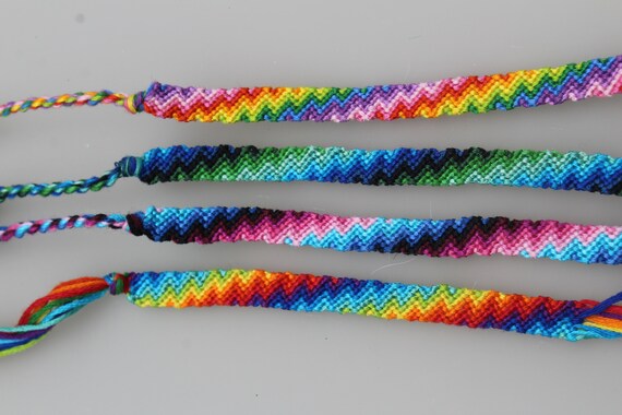 Friendship Bracelet Mountains Zig Zag Chevron Multicolor String Trendy CUSTOMIZABLE Great Price Etsy Australia
