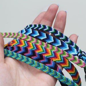 Friendship Bracelet or Anklet Chevron - colorful - string - trendy - *CUSTOMIZABLE*