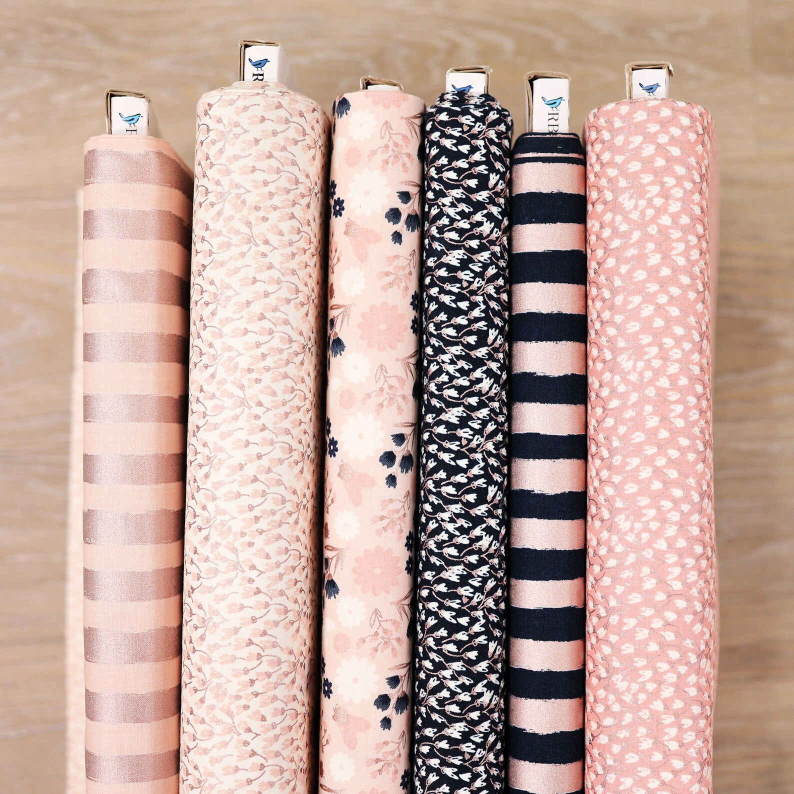 Rose Gold Metallic Quilting Cotton Fabric Blush Collection Etsy