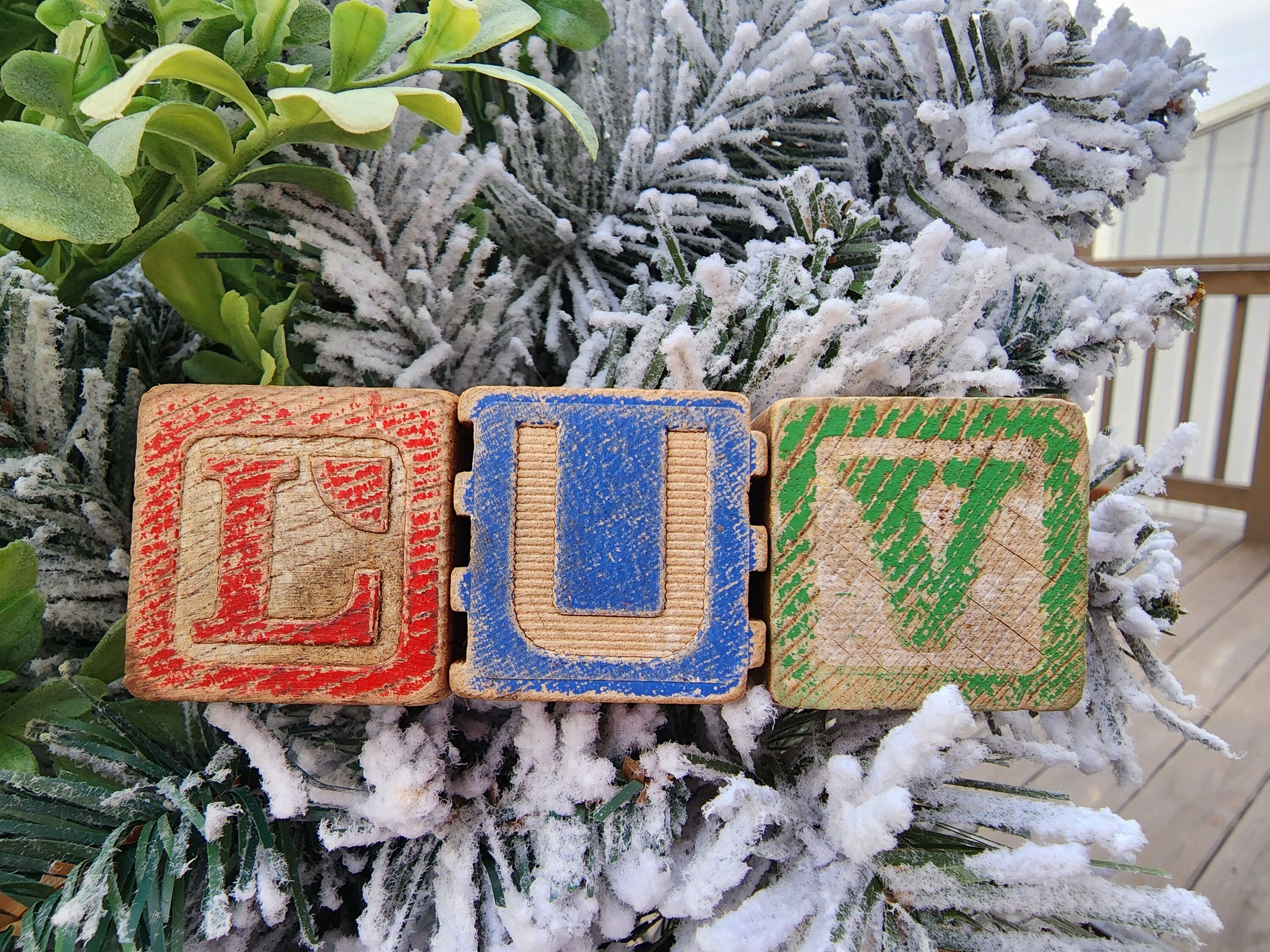 Vintage LUV Alphabet Block Word Small Size Block Etsy