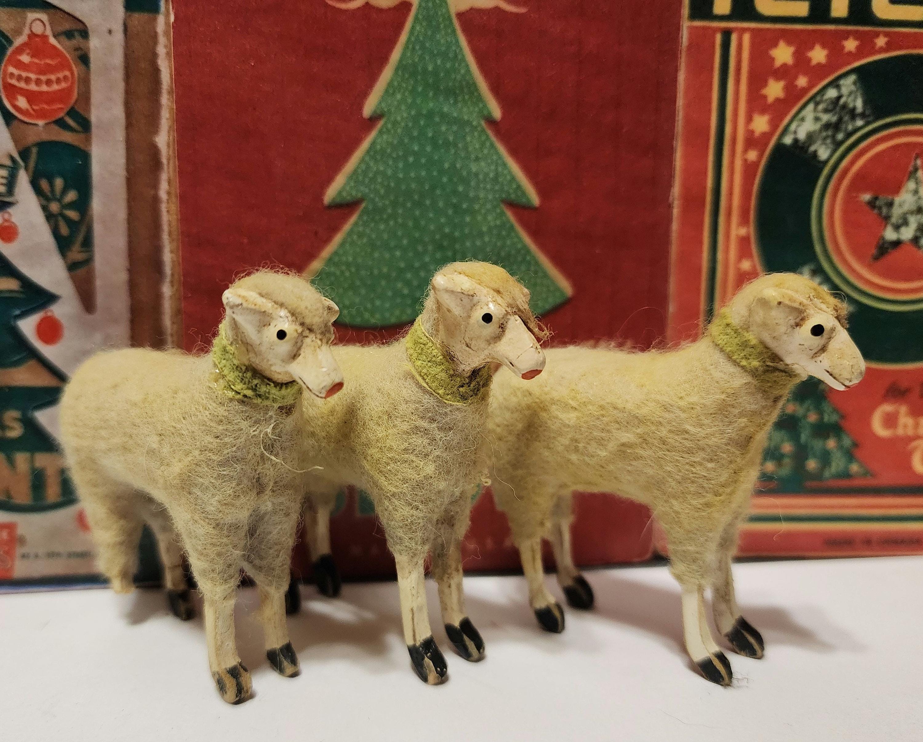 Antique Black Putz Sheep - Etsy