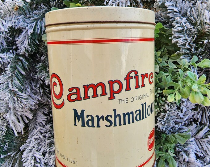 Vintage Campfire Marshmallow Tin, 1920's Replica Tin, Collectible Etsy