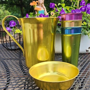 Aluminum Pitcher and Tumblers - Etsy