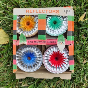 Vintage Christmas Tree Light Refectors, Double-Glo