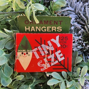 Vintage Christmas Tree Ornament Hangers, Double Glo