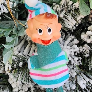 Vintage Kneehugger Pixie Elf  Easter, Spring Decor,