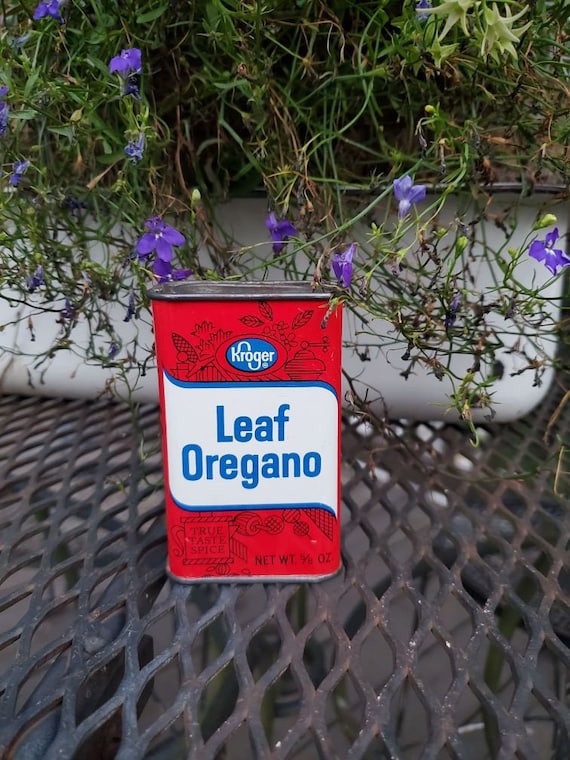 Vintage Kroger Grocers Spice Tin Oregano Etsy