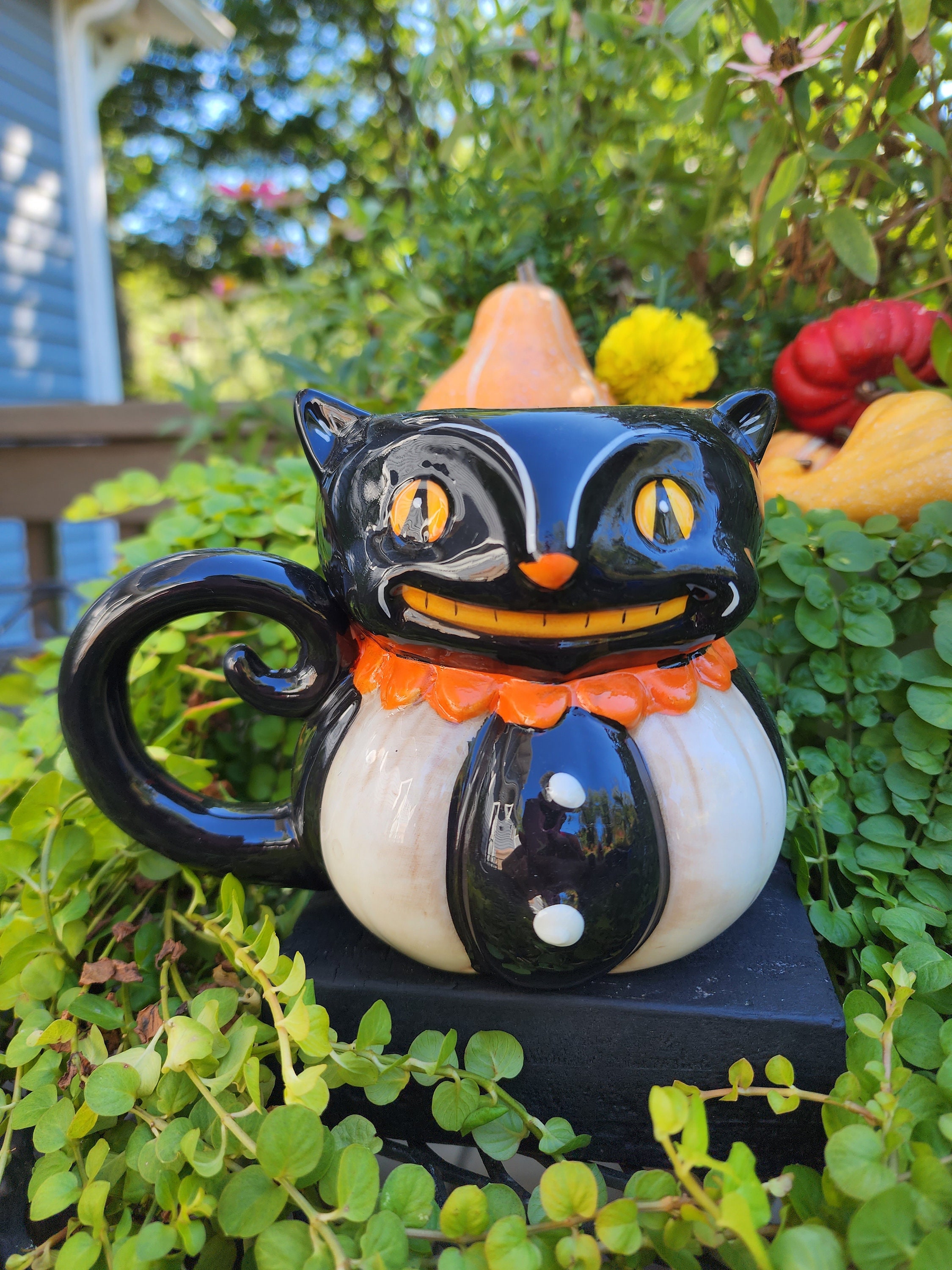 Collectible Johanna Parker Pumpkin Peeps Cat Mug, Halloween - Etsy