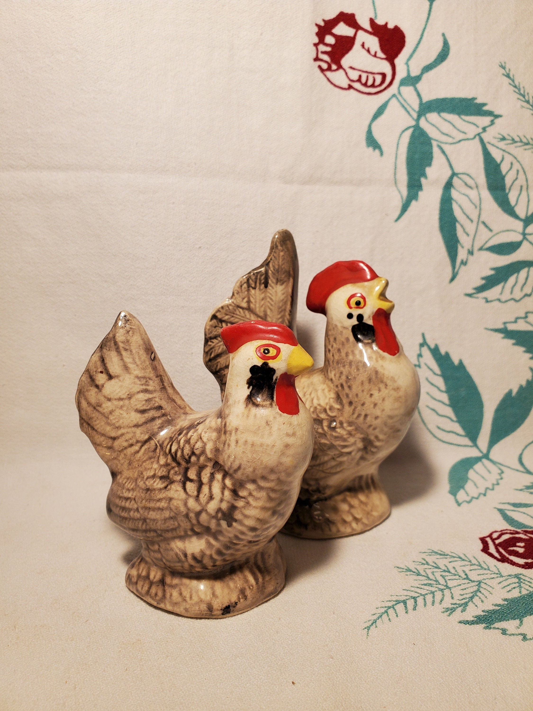 Vintage Rooster/hen Salt & Pepper Shaker Set, Japan - Etsy