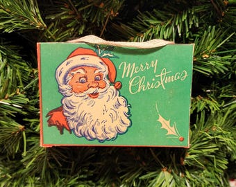 Vintage Christmas NOS Candy/Chocolate Box, Santa