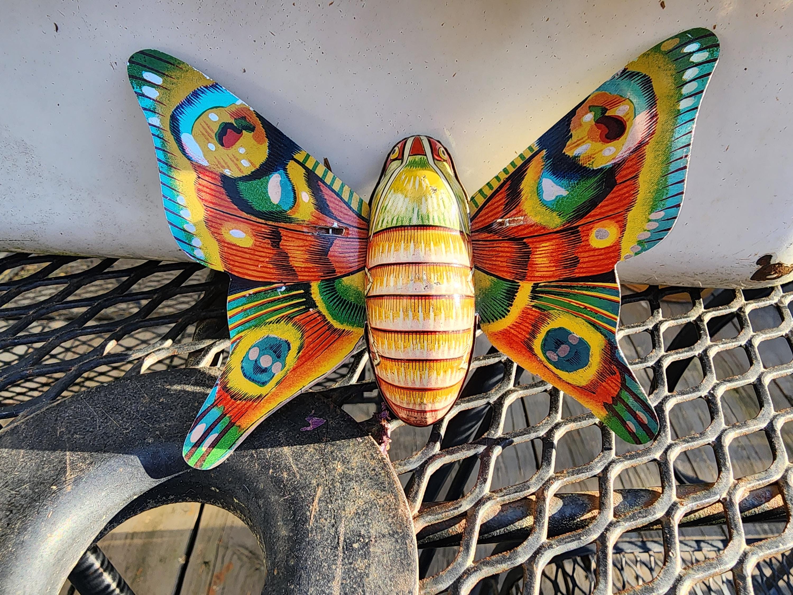 Vintage Alps Tin Litho Butterfly Mechanical Toy, Japan - Etsy
