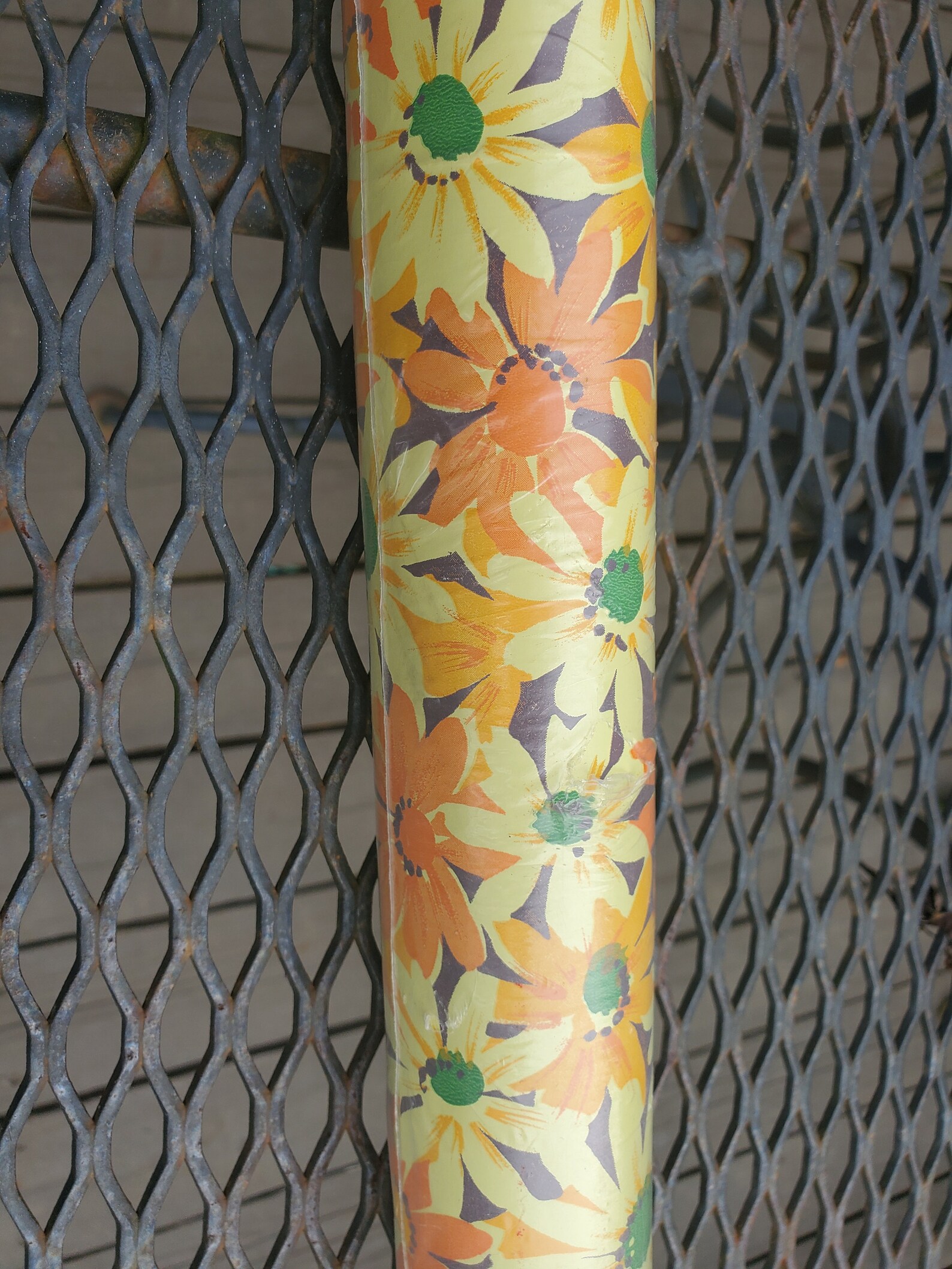 Vintage Contact Paper yellow/orange daisy 4 yds Etsy
