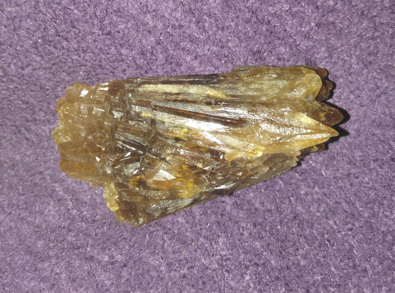 Rare /& VHTF specimen raw natural Amber Calcite crystal healing reiki meditation 3.5