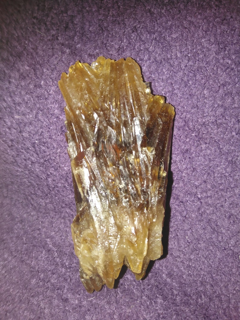 Rare /& VHTF specimen raw natural Amber Calcite crystal healing reiki meditation 3.5