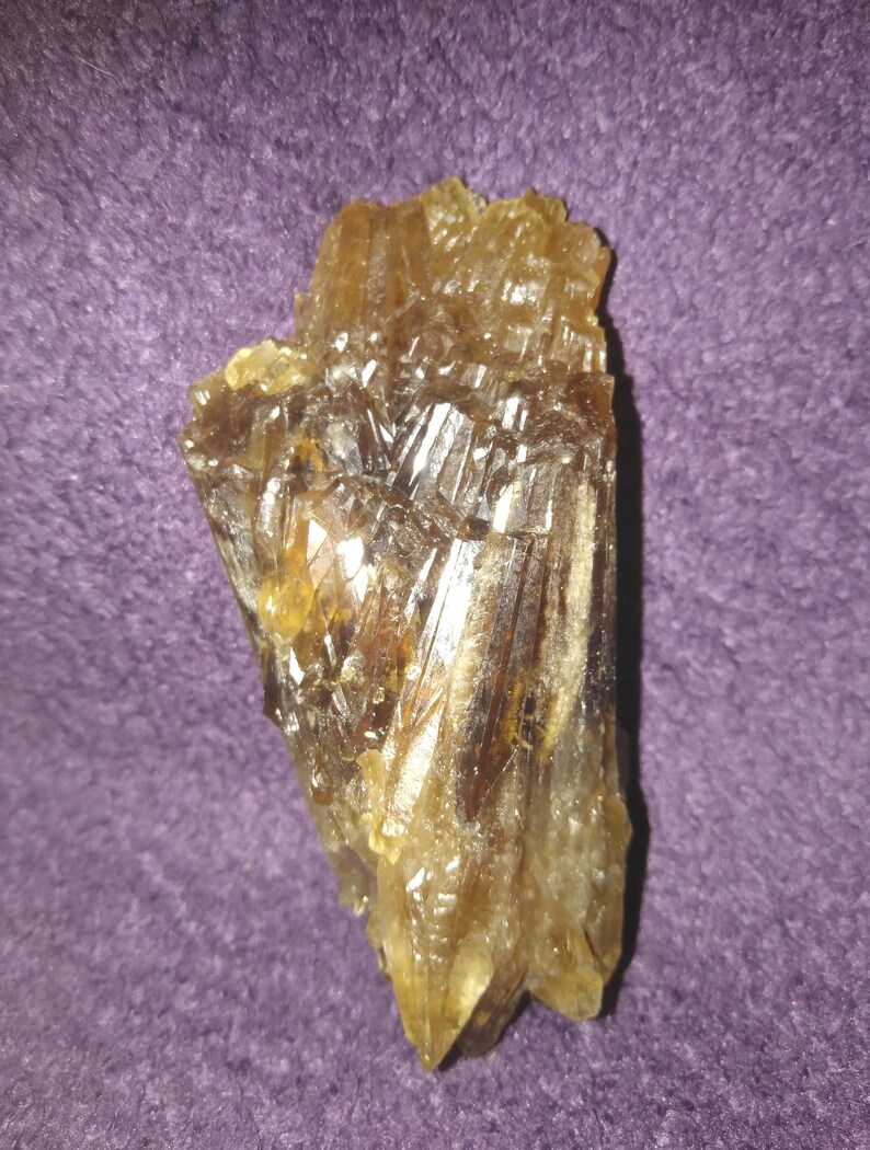 Rare /& VHTF specimen raw natural Amber Calcite crystal healing reiki meditation 3.5