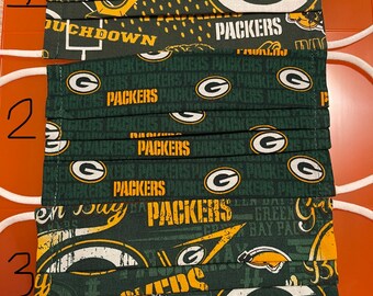 Details about   Green Bay Packers Face Mask Homemade with Pocket Filti Filter Adult 