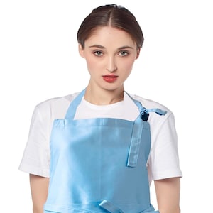 Premium Heavy Cotton Canvas Baking and Cooking Apron with Extremely Long Neck & Waist Straps, and Large Front Pockets