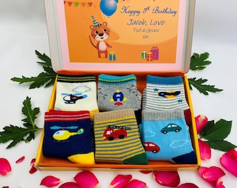 Pack of 6 Pairs Baby Boys Girls Anti-slip Grip Organic Cotton Socks – Toddler Kids Unisex Sweat Absorbing Socks, Breathable and Comfortable