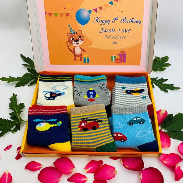 Pack of 6 Pairs Baby Boys Girls Anti-slip Grip Organic Cotton Socks – Toddler Kids Unisex Sweat Absorbing Socks, Breathable and Comfortable