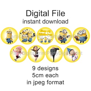 Minion / Instant download / Birthday Deco