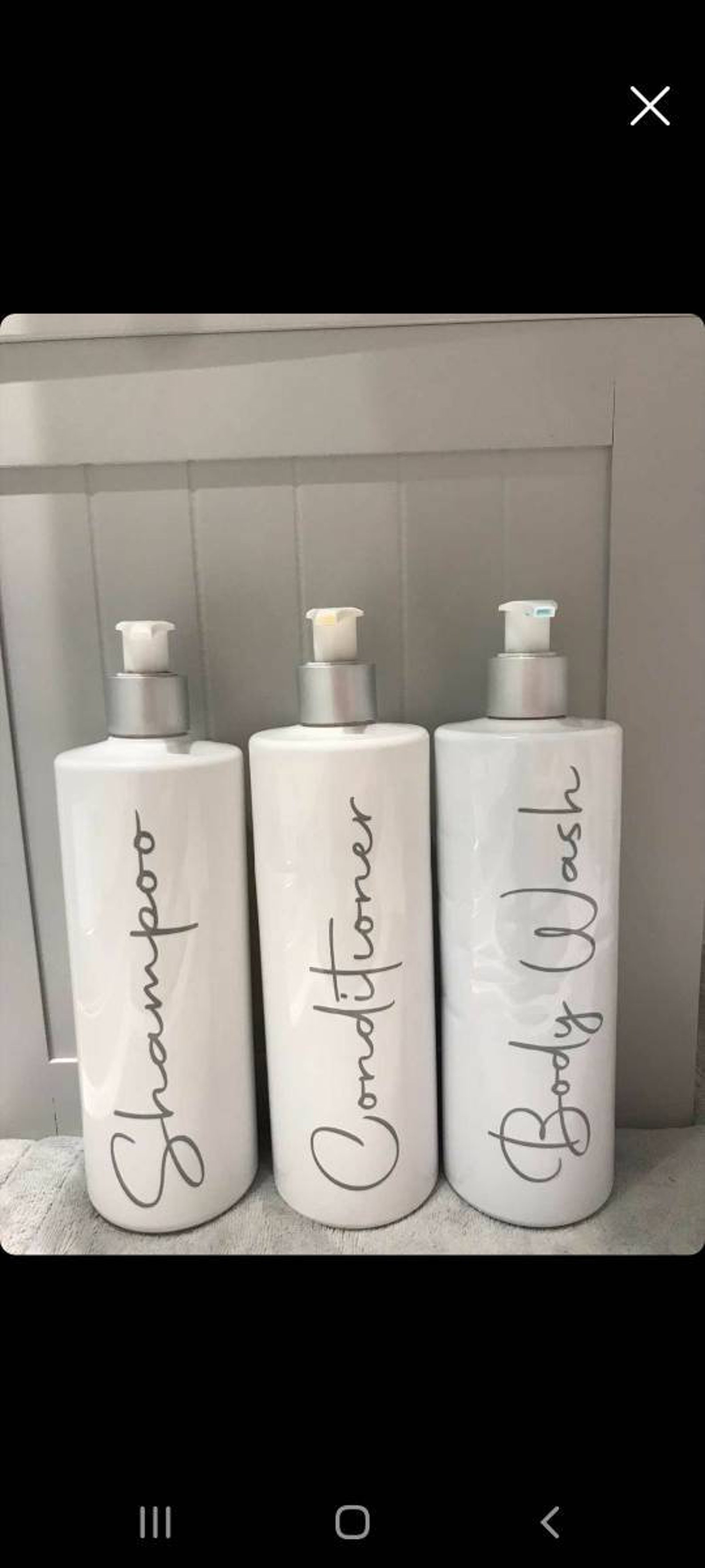 Set of 3 bathroom bottle labels for 500ml bottles. Etsy