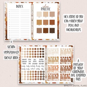 Fall Digital Stickers Goodnotes Floral Sticker Book Autumn Planner ...