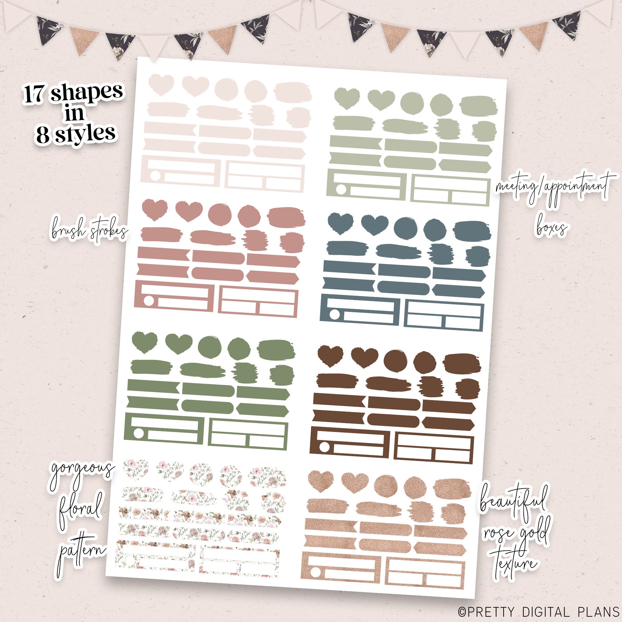 Everyday Digital Stickers Goodnotes Neutral Functional Stickers Planner ...
