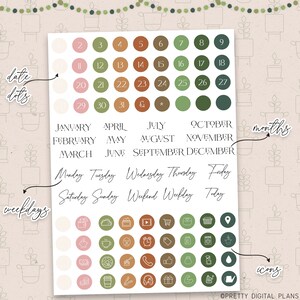 Plant Lover Digital Stickers Goodnotes Botanical Functional Sticker ...