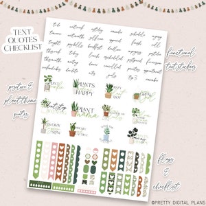 Plant Lover Digital Stickers Goodnotes Botanical Functional Sticker ...