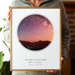 Custom Star Map 50th Anniversary Gifts for Parents from Kids | Custom Galaxy Outer Space Art Celestial Wedding Gifts for Couples