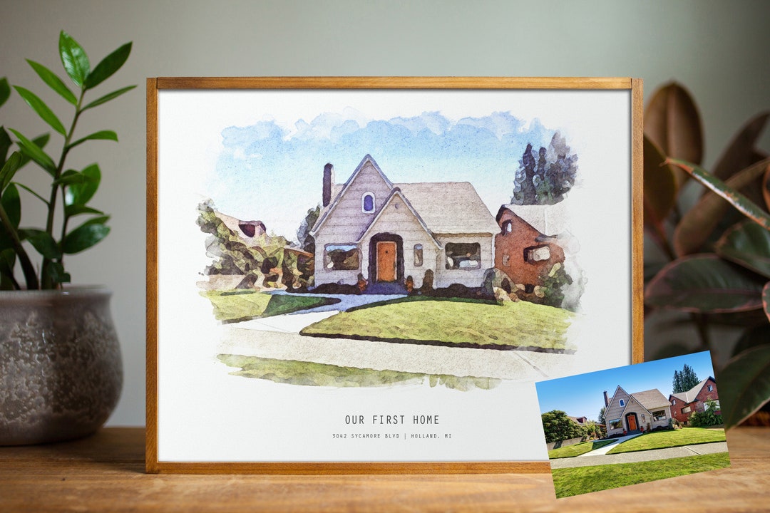 Custom House Portrait New Home Housewarming Gifts | DIGITAL ...