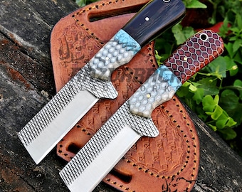 Handmade Rasp Knife with Leather Sheath - Cowboy Gift for Him Christmas Present