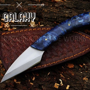 Handmade Steel Kiridashi Utility Knife , Steel Neck  Knife, Kiridashi Knife With Sheath,Camping Knife, Pocket Knife ,Every day Carry Knife