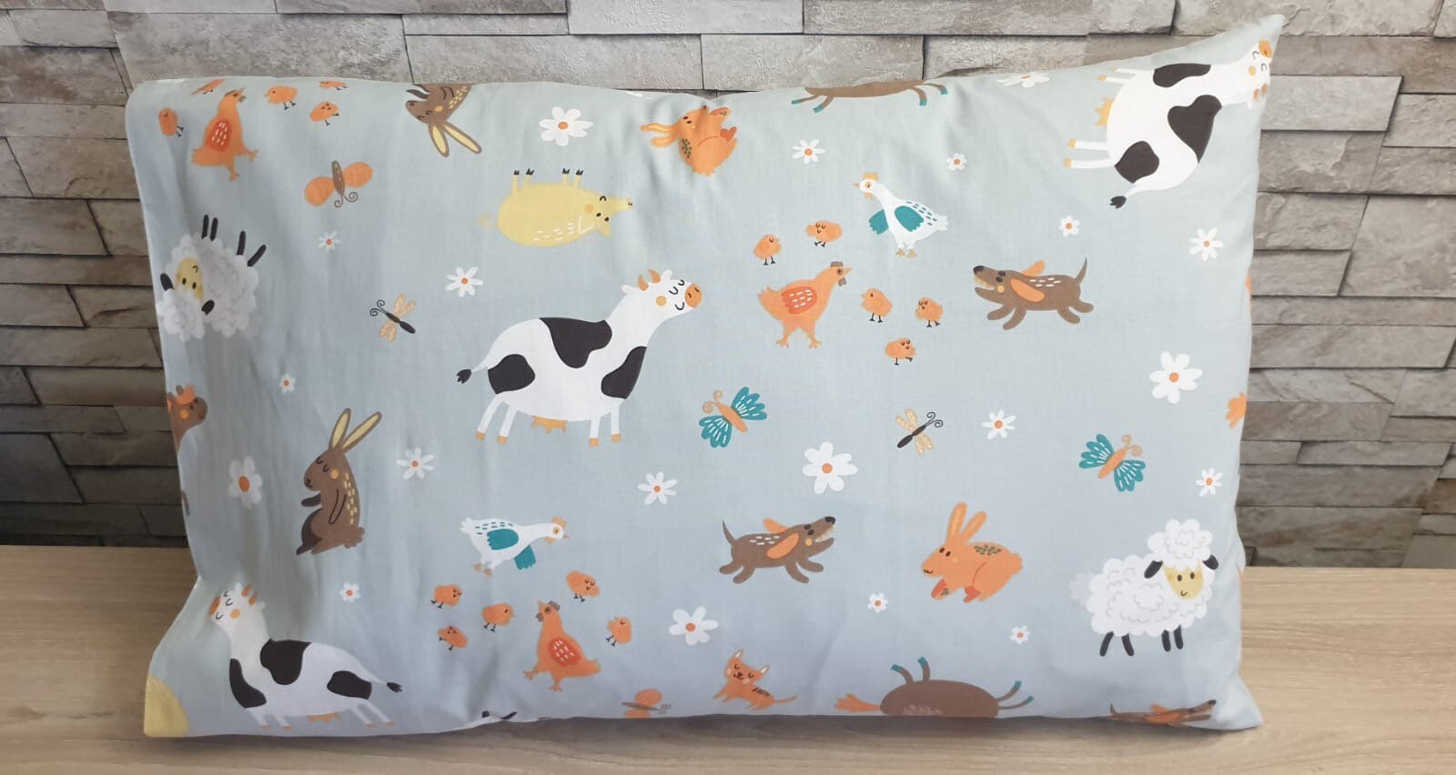 Taies d'oreiller Pour Enfant Motifs Animaux 60x40cm sur Mesure en Coton