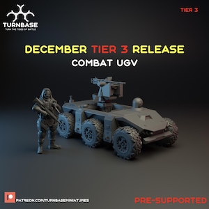 戦闘用UGV（無人地上車両）樹脂製ミニチュア – テーブルトップ用車両モデル（28mm/32mm/40mm/54mm）
