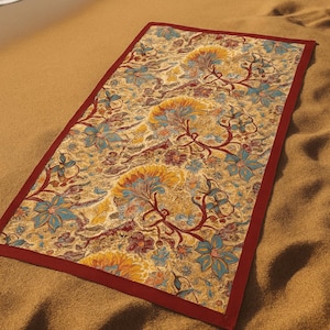Linen Beach Towel &quot;Wonderland&quot; Natural Linen Blanket Big Beach Towel Colorful Towel for Beach Floral Linen Towel Premium Quality Towel