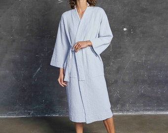 Luxury Women's Robe - Cotton robe Orion Alu - 300 Thread-Count 100% Cotton