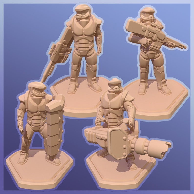 3D Printable Generic Sci fi Soldier Etsy