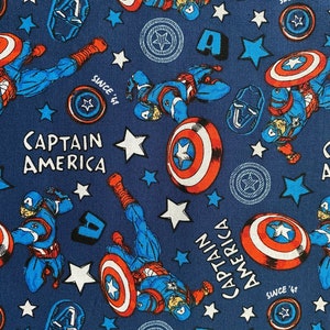 Captain America cotton fabric fat quarter