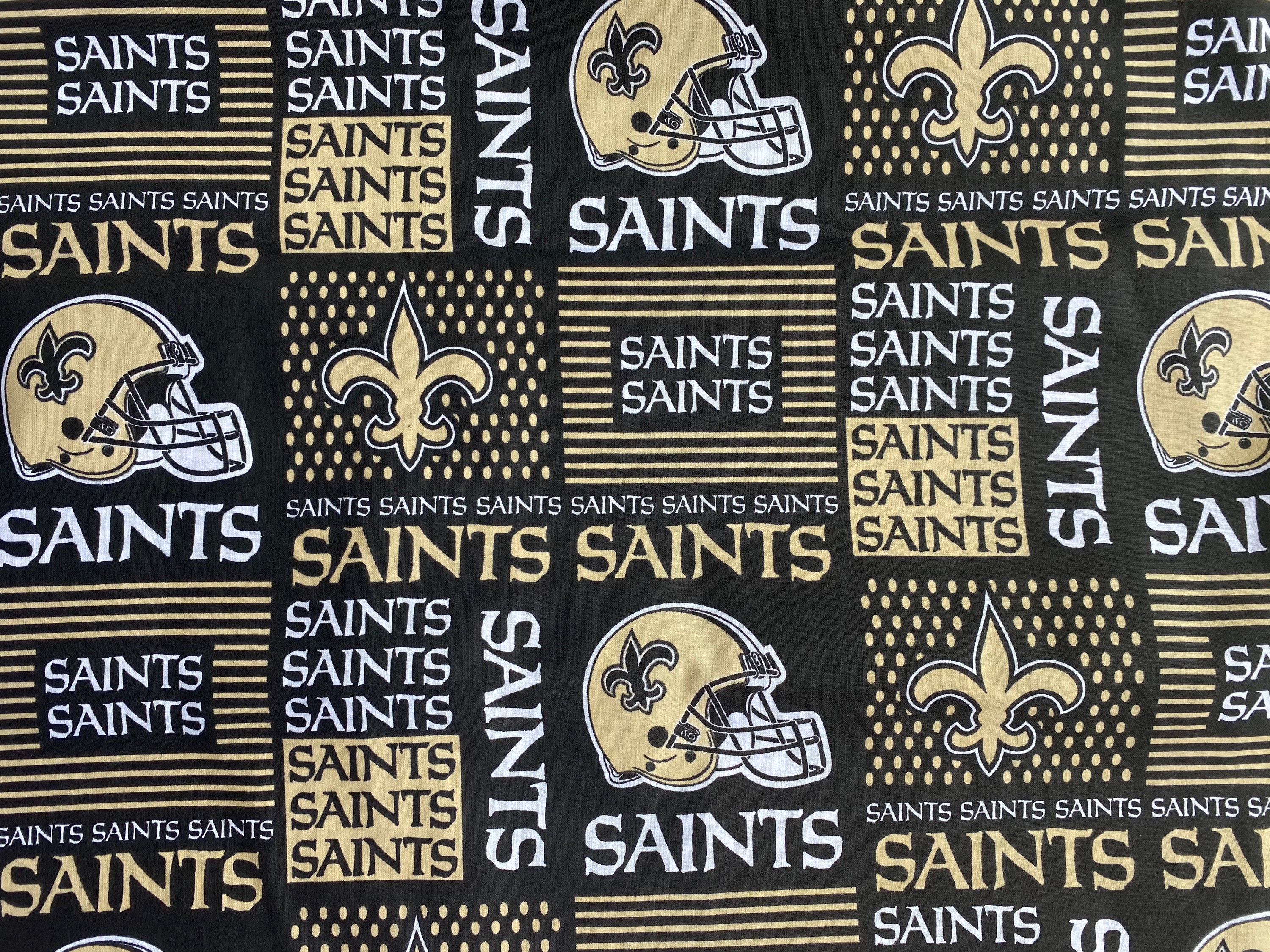 Saints Rugby Pattern New Orleans Saints Cotton Fabric 18” X 21” Fat Quarter - Etsy