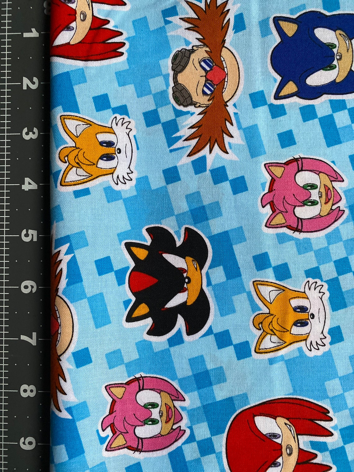 Sonic the Hedgehog Cotton Fabric 18 X 21 Fat Quarter - Etsy
