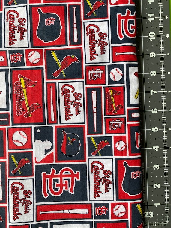St. Louis Cardinals Allovers Cotton Fabric - MLB Cotton Fabric By