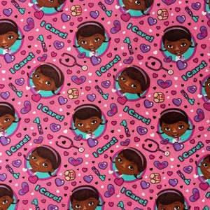 Doc McStuffins Cotton fabric 18” x 21” fat quarter