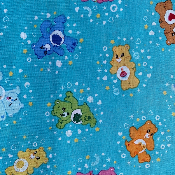 Carebears Cotton fabric 18” x 21” fat quarter