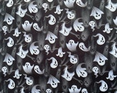 Ghosts Cotton fabric 18 x 21 fat quarter Halloween