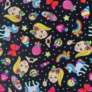 Jojo Siwa cotton fabric 18” x 21” fat quarter