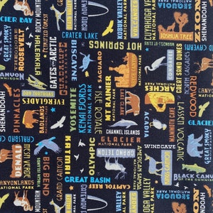 National Parks cotton fabric 18” x 21” fat quarter
