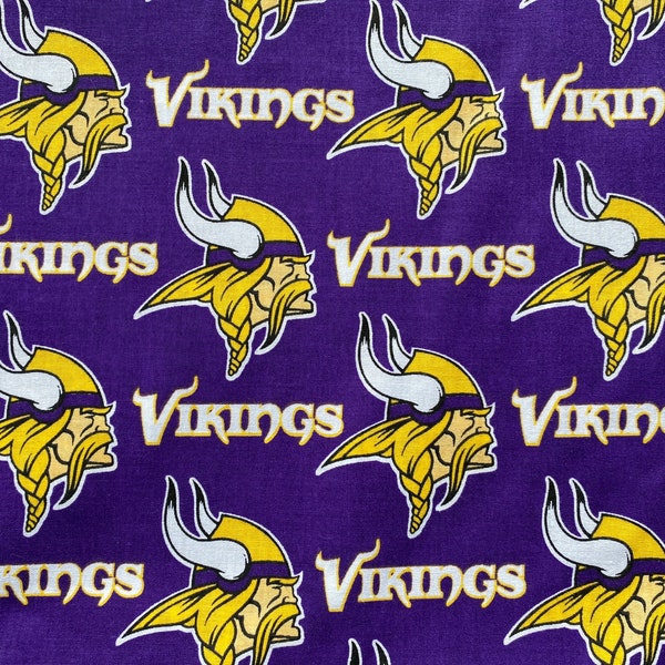 Minnesota Vikings Cotton fabric 18” x 21” fat quarter