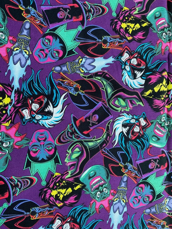 Disney Villains Cotton Fabric 18 X 21 