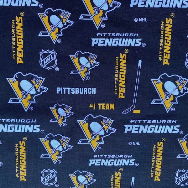 Pittsburgh Penguins Cotton fabric 18”x 21”  fat quarter